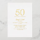 Buscar oro boda aniversario invitaciones Simple