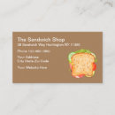 Buscar sandwich tarjetas de visita Restaurante