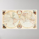Buscar mapa del mundo histórico posters Cartografía