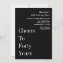 Buscar cuarenta años invitaciones Tipografía