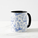 Buscar toile de jouy tazas Azul