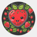 Buscar fruta feliz pegatinas Rojo