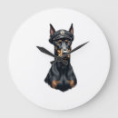 Buscar doberman relojes de pared Cachorro