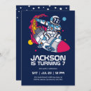 Buscar del astronauta invitaciones de cumpleaños Espacio exterior