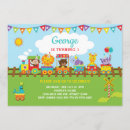 Buscar tren animal invitaciones Para niños