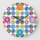 Buscar diseño geométrico colorido relojes de pared Contemporáneo