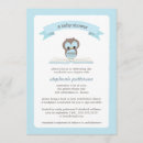 Buscar búho azul invitaciones Futura madre
