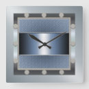 Buscar azul y plata relojes de pared General y unisex