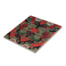 Buscar flor roja azulejos Artístico