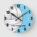 Buscar voleibol relojes de pared Negro