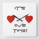 Buscar rojo corazón relojes de pared Parejas