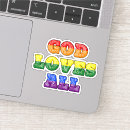 Buscar dios me ama pegatinas General y unisex