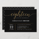 Buscar dieciocho invitaciones Oro