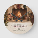 Buscar chimenea relojes de pared Navidad