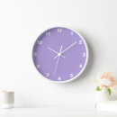 Buscar lavanda relojes de pared Color sólido