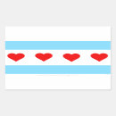 Buscar viajes rectangulares pegatinas Corazón