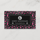 Buscar puntos del leopardo tarjetas de visita Rosa