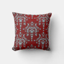 Buscar damasco rojo cojines Victoriano