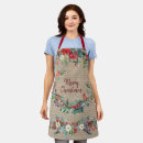 Buscar burlap delantales Navidades