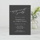 Buscar blanco y negro fiesta compromiso invitaciones Minimalista