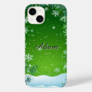Buscar escena del invierno iphone fundas Copos de nieve