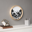 Buscar árbol relojes de pared Blanco y negro
