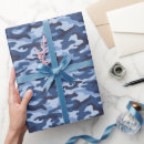 Buscar camuflaje azul papel de regalo Ejército