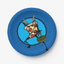 Buscar dibujo animado papel platos Azul