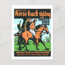 Buscar indio en caballo postales Vintage