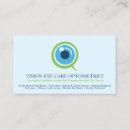 Buscar oftalmólogo tarjetas de visita Optometrista