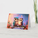 Buscar dos búhos postales Aniversario