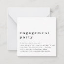 Buscar blanco y negro fiesta compromiso invitaciones Elegante