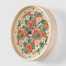 Buscar flores hawaianas relojes de pared Floral