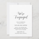 Buscar blanco y negro fiesta compromiso invitaciones Moderno
