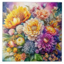 Buscar flores pintadas azulejos Morado