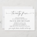 Buscar 25º plata boda aniversario invitaciones Parejas