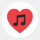 Buscar símbolos de música pegatinas Corazón