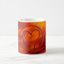 Buscar rojo de la m tazas Corazón