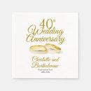 Buscar 40 aniversario de boda servilletas Moderno
