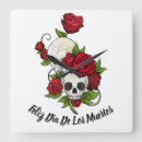 Buscar dia los muertos de relojes de pared Calaveras