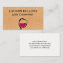 Buscar corcho tarjetas de visita Vino