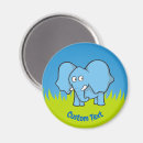 Buscar elefante lindo imanes Azul