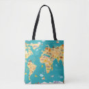 Buscar mapa del mundo bolsos Niños