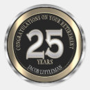 Buscar 25 años pegatinas Cumpleaños feliz