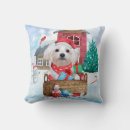 Buscar perro maltés cojines Navidades