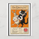 Buscar gato y conejo postales Vintage