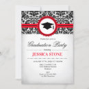 Buscar negro blanco rojo invitaciones Para ella