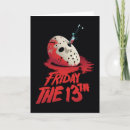 Buscar viernes 13 tarjetas Cuchillo sangriento