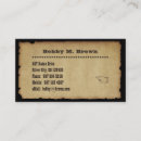 Buscar estilo occidental tarjetas de visita Vintage