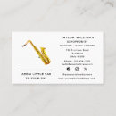 Buscar saxofonista tarjetas de visita Profesor de música